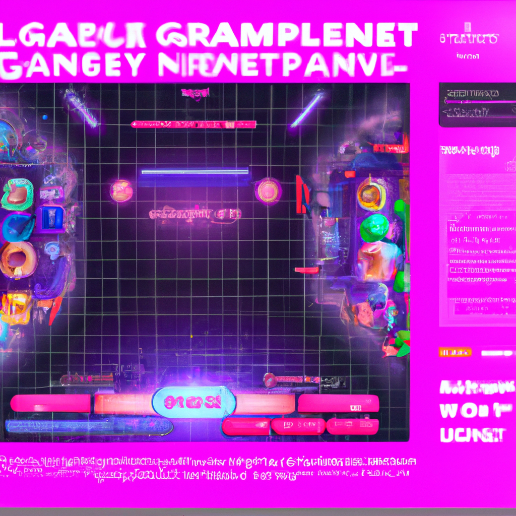 Gallery screenshot of level with neon tiles